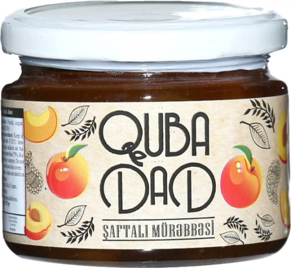 Варенье персиковое Quba dad 375 гр (упаковка 64 шт)