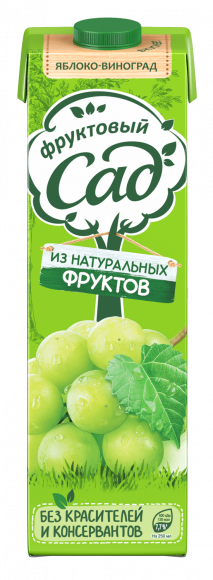 Сок Фруктовый Сад яблочно-виноградный 0,95л (упаковка 12 шт)