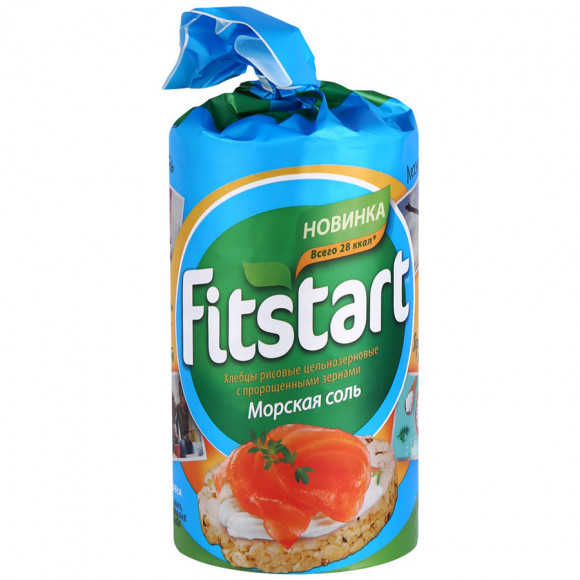 Хлебцы Fitstart рисовые Морская соль 90 гр (упаковка 12 шт)
