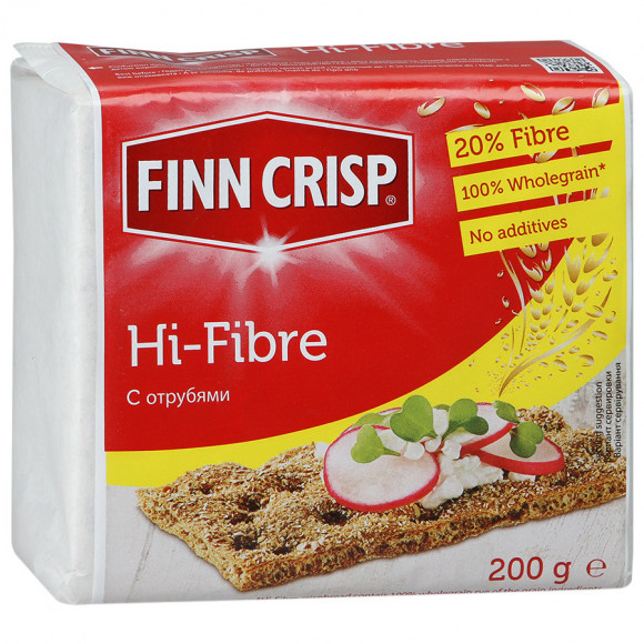 Хлебцы FINN CRISP с отрубями 200 гр (упаковка 12 шт)