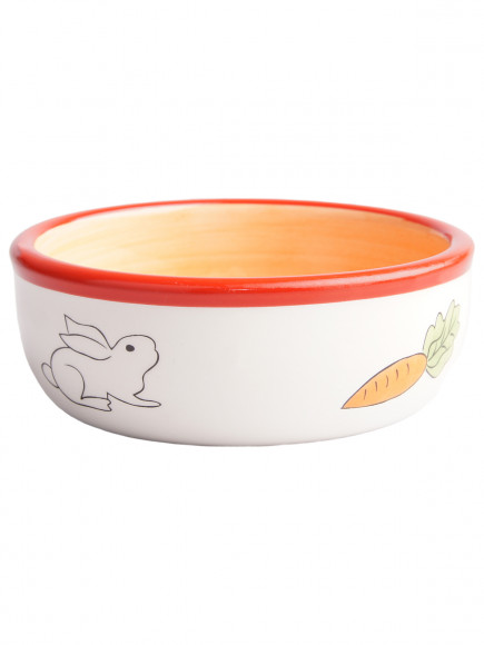 КерамикАрт миска для грызунов Кролик 140 мл, оранжевый