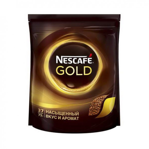 Кофе Нескафе Голд 75 гр (упаковка 12 шт)