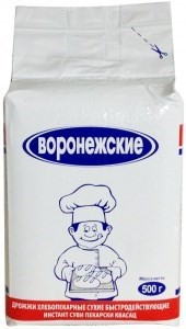 Дрожжи сухие Воронежские 500 гр (упаковка 20 шт)
