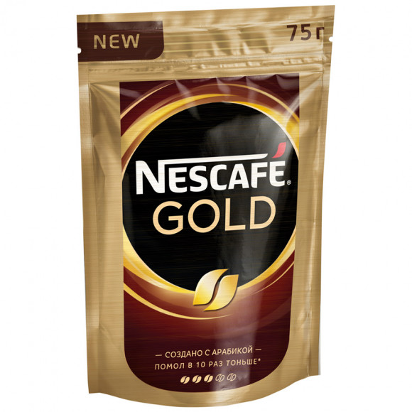 Кофе Нескафе Голд 75 гр (упаковка 8 шт)