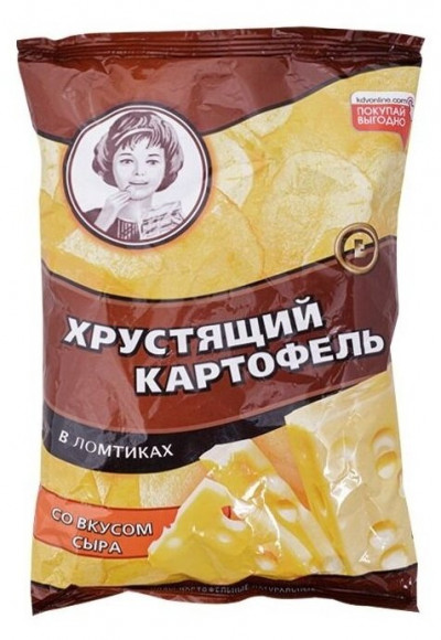 Хрустящий Картофель 40г. 1х30 Сыр (ВЧ804) (П-48 Р-8)