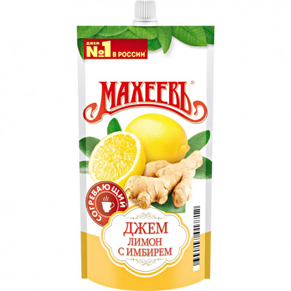 Джем Махеевъ лимонный с имбирем 300 гр (упаковка 16 шт)