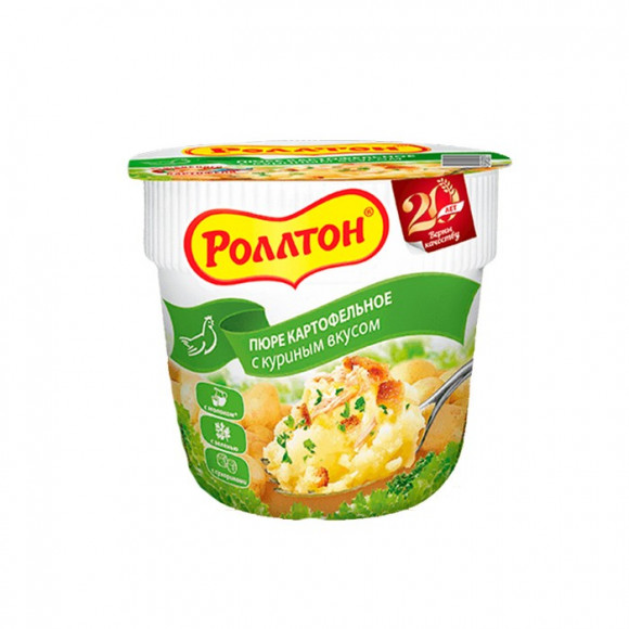Картофельное пюре Роллтон курица 40 гр (упаковка 24 шт)