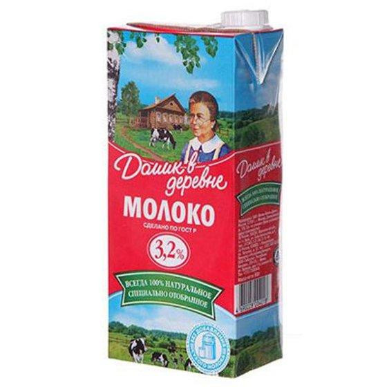 Молоко Домик в деревне 3,2% 950 гр (упаковка 12 шт)