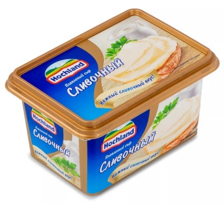 Сыр Хохланд сливочный ванна 400 гр (упаковка 8 шт)