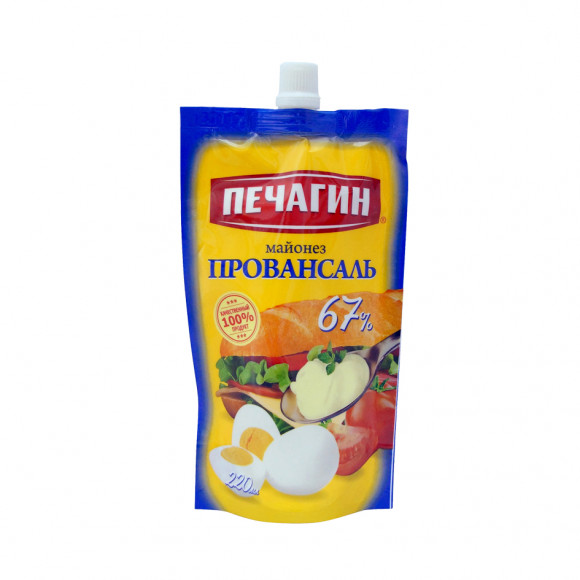Майонез Печагин "Провансаль" 67% 220 мл (упаковка 22 шт)
