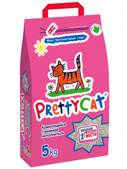 PrettyCat наполнитель комкующийся для кошачьих туалетов "Euro Mix" 5 кг (замена 620086)