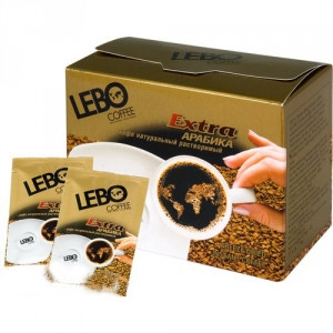 Кофе Лебо порционный упаковка 25 пакетиков 2 гр (упаковка 8 шт)