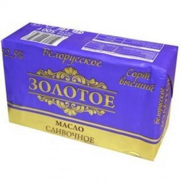 Масло сливочное ЗОЛОТОЕ 82,5% 180гр (синее) (упаковка 24 шт)
