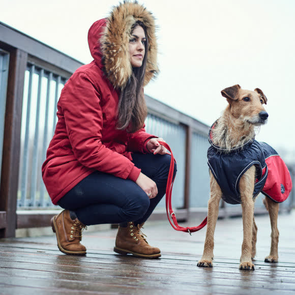 Hunter пальто для собак Uppsala Allrounder 60 (шея:58-70 / грудина:81-100см), полиэстер, антрацит / красный Hunter пальто для собак Uppsala Allrounder 60 (шея:58-70 / грудина:81-100см), полиэстер, антрацит / красный