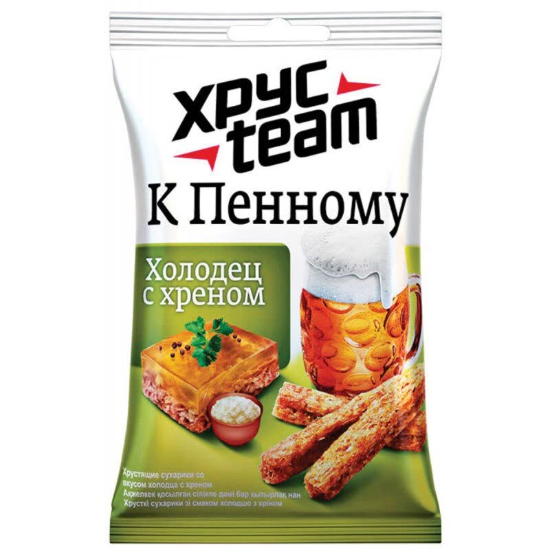 Сухарики Хрустим холодец с хреном 90 гр (упаковка 24 шт) оптом купить в ...