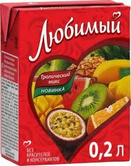 Любимый тропический микс 0,2л (упаковка 27 шт) Любимый тропический микс 0,2л (упаковка 27 шт)