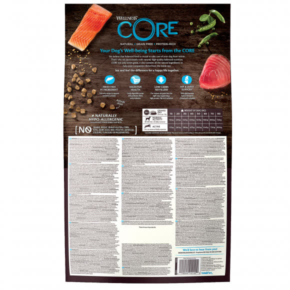 CORE Корм из лосося с тунцом для взрослых собак средних и крупных пород 10 кг