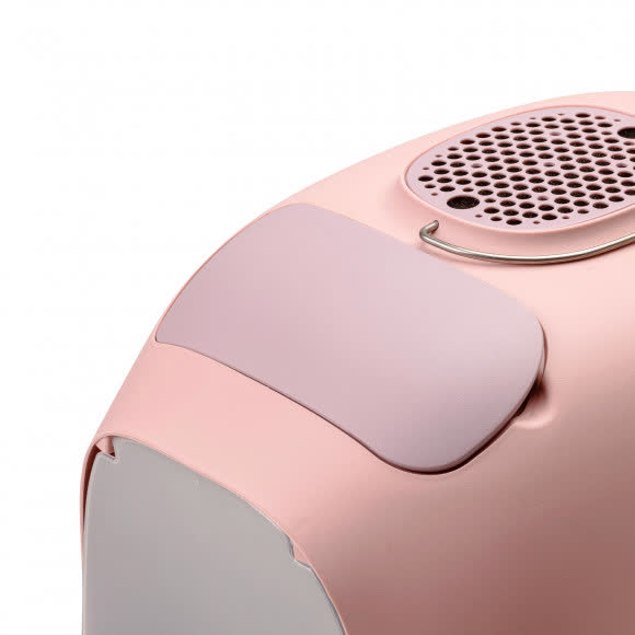 United Pets био-туалет "Minù" в комплекте с совочком, пакетами для уборки и угольным фильтром, 40х40х50 см, розовый/серый