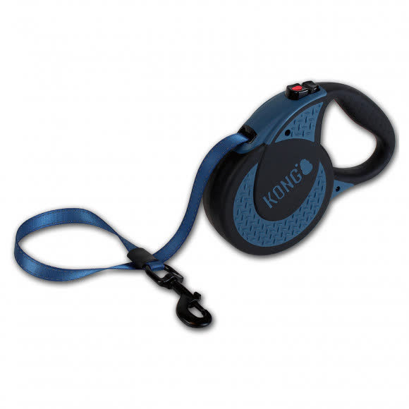 Рулетка KONG Ultimate для собак (весом до 70 кг), размер XL, лента 5 метров, синяя Рулетка KONG Ultimate для собак (весом до 70 кг), размер XL, лента 5 метров, синяя