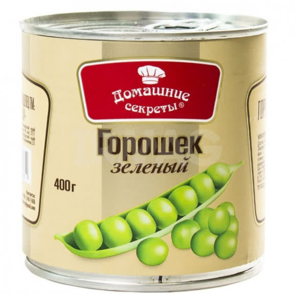 Горошек зеленый ж/б 12х400гр (Домашние Секреты) (140)