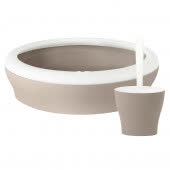 United Pets туалет-лоток "Vicci-Cat" с совком+подставкой в комплекте, 53х40х16/13х10х26 серо-коричневый United Pets туалет-лоток "Vicci-Cat" с совком+подставкой в комплекте, 53х40х16/13х10х26 серо-коричневый