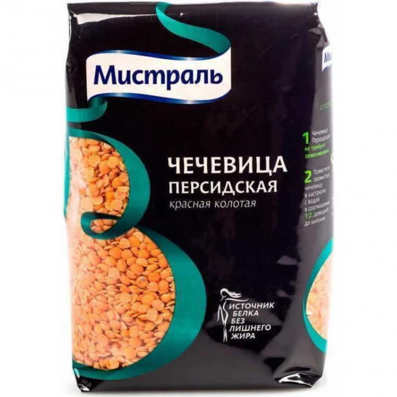 Чечевица красная Мистраль Персидская 450 гр (упаковка 12 шт)
