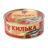 Килька балтийская неразделанная обжаренная в т/с №3 5 Морей 240 гр (упаковка 24 шт)
