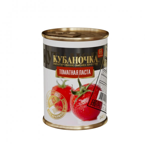 Томатная паста Ж/Б 20х140гр (КУБАНОЧКА) (125)