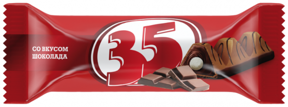 Батончик "35" 20г 1х25х8 с шоколадным вкусом (П-72 Р-6) (упаковка 200 шт)