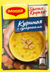 Горячая кружка Магги курица с сухариками 19 гр (упаковка 30 шт)