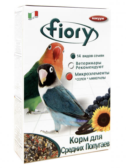 FIORY корм для средних попугаев Parrocchetti African 800 г