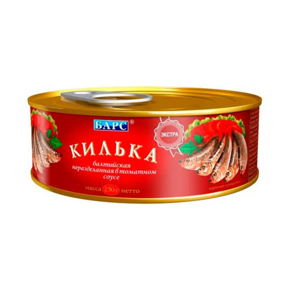Килька балтийская КЛЮЧ нераздел. в т/с ж/б ЭКСТРА 24х250гр №3 (БАРС) (112)