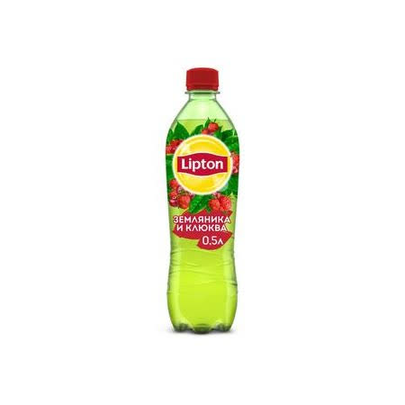 Липтон земляника и клюква 0,5л (упаковка 12 шт)
