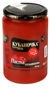 Томатная паста стекло 12х750гр (КУБАНОЧКА) (80) Томатная паста стекло 12х750гр (КУБАНОЧКА) (80)