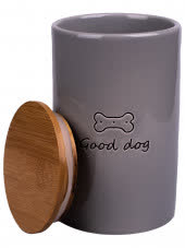 КерамикАрт бокс керамический для хранения корма для собак GOOD DOG 850 мл, серый КерамикАрт бокс керамический для хранения корма для собак GOOD DOG 850 мл, серый