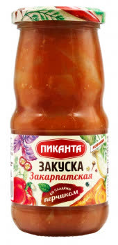 Закуска закарпатская Пиканта 480 гр (упаковка 6 шт) Закуска закарпатская Пиканта 480 гр (упаковка 6 шт)