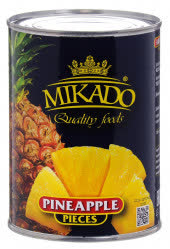 Ананас Кусочки 12х580 мл (MIKADO) Ананас Кусочки 12х580 мл (MIKADO)