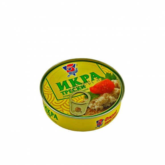 Икра трески стерилизованная 24х160г №3 (5 Морей) 151