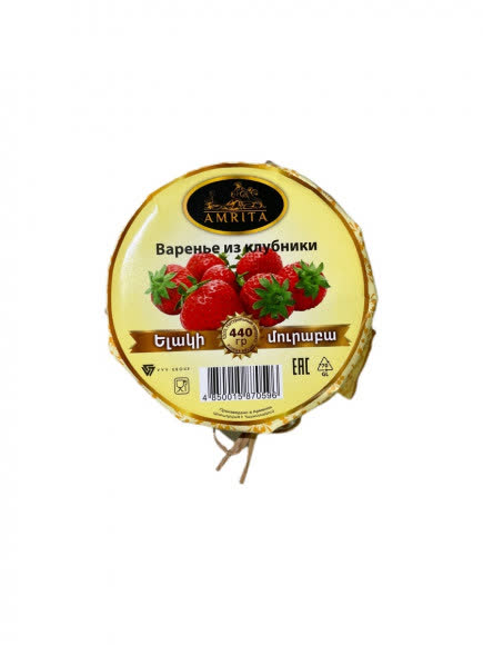 Варенье из Клубники 12х440гр (АМРИТА) (80)