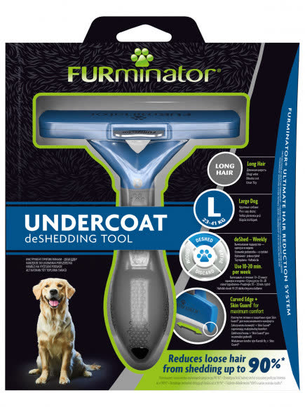 Фурминатор FURminator L для крупных собак с длинной шерстью (замена 141136)