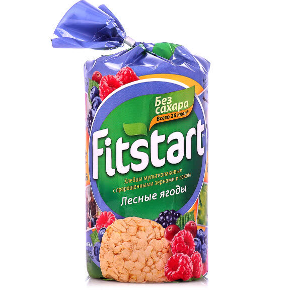 Хлебцы мультизлаковые Fitstart Лесные ягоды 100 гр (упаковка 12 шт)