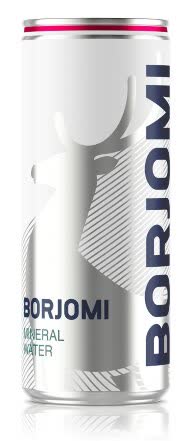 Вода минеральная Боржоми газированная ж/б 0,33л (упаковка 12 шт)