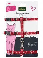 Hunter шлейка для кошек и собак by Laura нейлон красная