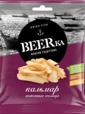 Перуанский кальмар филе кольца BEERка 18 гр (упаковка 25 шт)