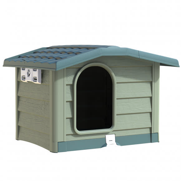 BAMA PET будка для собак BUNGALOW M 89х75х62h см, пластик, зеленая