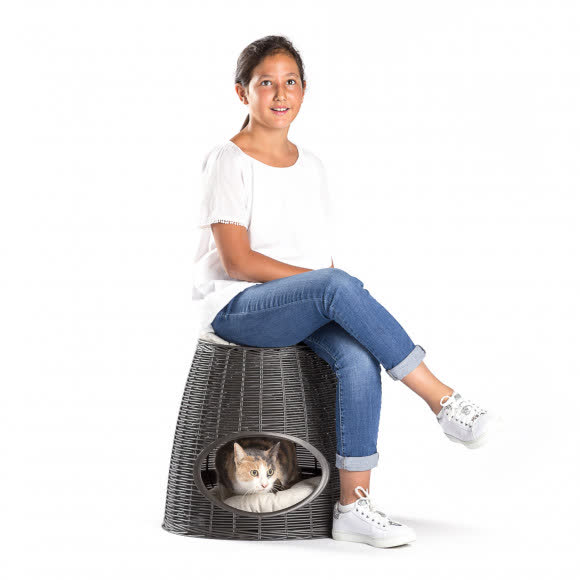 BAMA PET домик для кошек PASHA 52х60х46/55h см, с подушечками, коричневый BAMA PET домик для кошек PASHA 52х60х46/55h см, с подушечками, коричневый