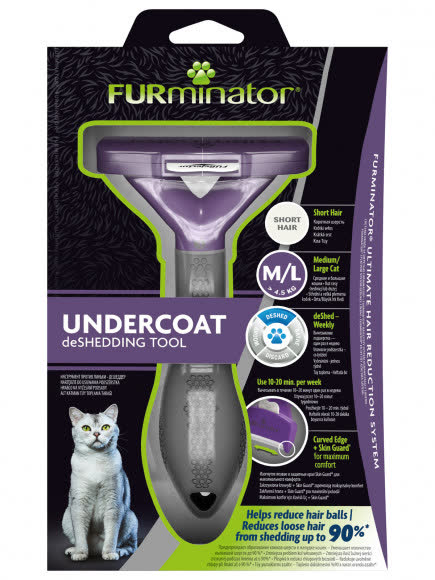 Фурминатор FURminator M/L для больших кошек c короткой шерстью (замена 141259) Фурминатор FURminator M/L для больших кошек c короткой шерстью (замена 141259)