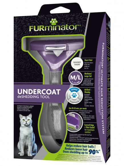 Фурминатор FURminator M/L для больших кошек c короткой шерстью (замена 141259) Фурминатор FURminator M/L для больших кошек c короткой шерстью (замена 141259)