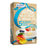 Хлопья Мистраль смесь 5 злаков 500 гр (упаковка 12 шт)