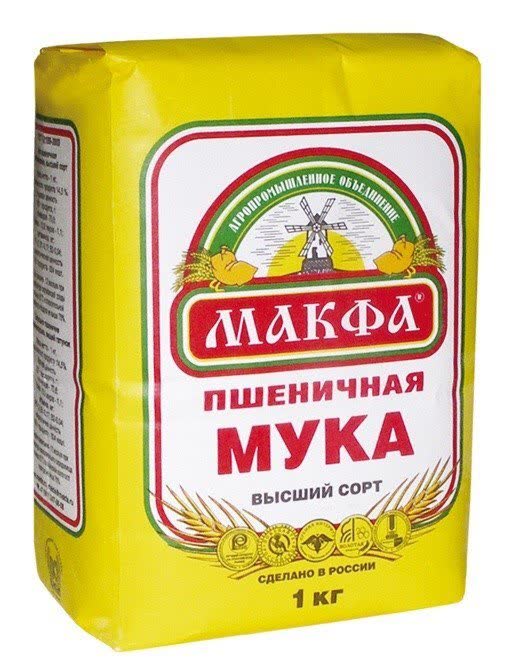 Мука Макфа 1кг (упаковка 10 шт) оптом купить в Москве но низким ценам ...